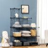 HOMCOM Regal schwarz Kunststoff B/H/L: ca. 35x35x35 cm – Bild 4