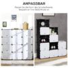 HOMCOM Regal schwarz Polypropylen B/H/L: ca. 32x125x125 cm HOMCOM Regal schwarz Polypropylen B/H/L: ca. 32x125x125 cm – Bild 3