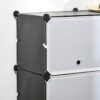HOMCOM Regal schwarz Polypropylen B/H/L: ca. 32x125x125 cm HOMCOM Regal schwarz Polypropylen B/H/L: ca. 32x125x125 cm – Bild 4