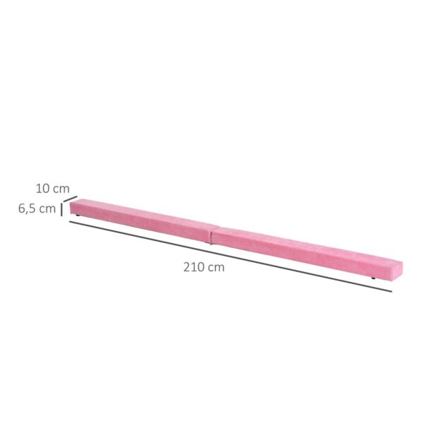 HOMCOM Fitness-Zubehör rosa Holz B/H/L: ca. 10x210x6,5 cm – Bild 4
