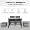 Outsunny Sitzgruppe grau Glas B/H/L: ca. 60x120x72 cm Outsunny Sitzgruppe grau Glas B/H/L: ca. 60x120x72 cm – Bild 2