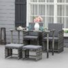 Outsunny Sitzgruppe grau Glas B/H/L: ca. 60x120x72 cm Outsunny Sitzgruppe grau Glas B/H/L: ca. 60x120x72 cm – Bild 4