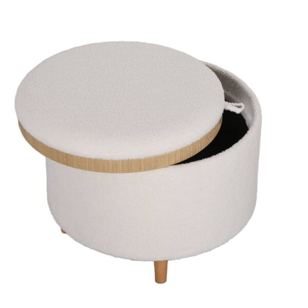 HOMCOM Hocker weiß B/H/L: ca. 56x56x42 cm – Bild 3