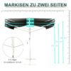 Outsunny Markise braun B/H/L: ca. 298x395x255 cm – Bild 2