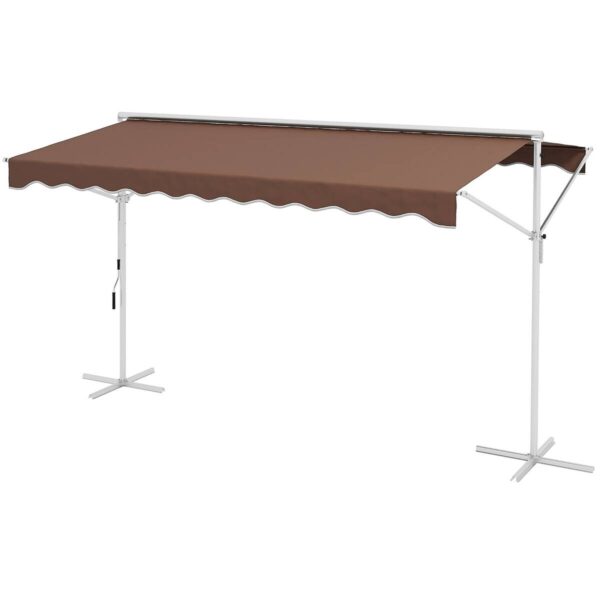 Outsunny Markise braun B/H/L: ca. 298x395x255 cm – Bild 3