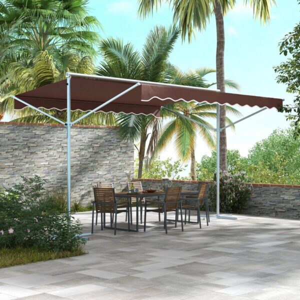 Outsunny Markise braun B/H/L: ca. 298x395x255 cm – Bild 5