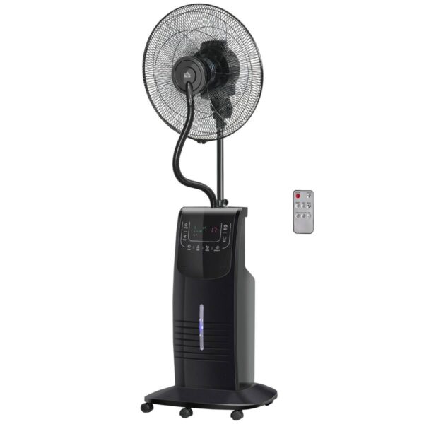 HOMCOM Ventilator schwarz Polypropylen Edelstahl Kunststoff B/H/L: ca. 44,5x44,5x135 cm – Bild 4