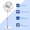 HOMCOM Ventilator silber Polypropylen Edelstahl B/H/L: ca. 44,5x44,5x87 cm HOMCOM Ventilator silber Polypropylen Edelstahl B/H/L: ca. 44,5x44,5x87 cm – Bild 2