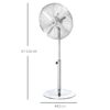 HOMCOM Ventilator silber Polypropylen Edelstahl B/H/L: ca. 44,5x44,5x87 cm HOMCOM Ventilator silber Polypropylen Edelstahl B/H/L: ca. 44,5x44,5x87 cm – Bild 4