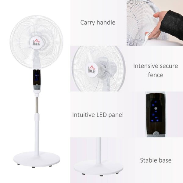 HOMCOM Ventilator weiß Kunststoff Edelstahl Polypropylen B/H/L: ca. 45x42x138 cm – Bild 2