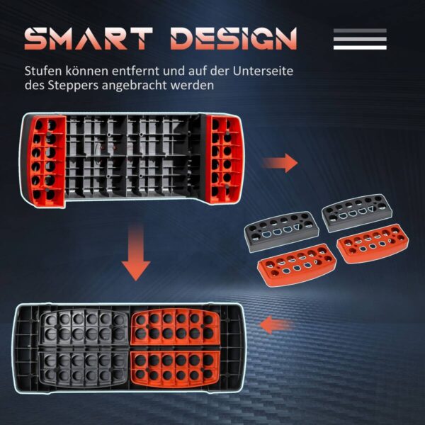 HOMCOM Fitness-Zubehör rot Polypropylen B/H/L: ca. 28x78x20 cm – Bild 3