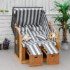 Outsunny Strandkorb grau Polypropylen B/H/L: ca. 79x118x160 cm – Bild 2
