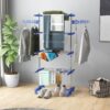 HOMCOM Wäscheständer blau Polypropylen B/H/L: ca. 55x142x172 cm – Bild 3