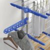 HOMCOM Wäscheständer blau Polypropylen B/H/L: ca. 55x142x172 cm – Bild 5