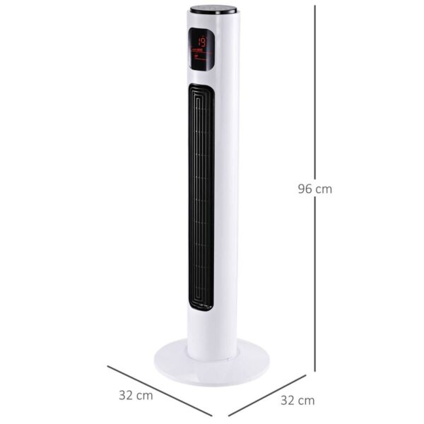 HOMCOM Ventilator schwarz Edelstahl Kunststoff Polypropylen B/H/L: ca. 32x32x96 cm HOMCOM Ventilator schwarz Edelstahl Kunststoff Polypropylen B/H/L: ca. 32x32x96 cm – Bild 5