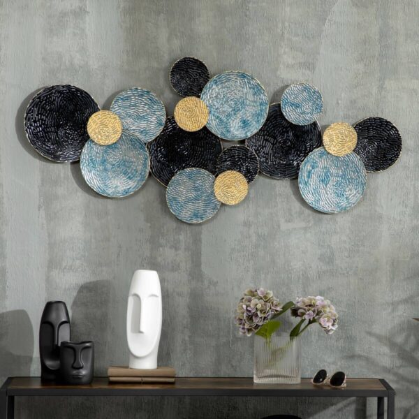 HOMCOM Wand-Element blau Edelstahl B/H/L: ca. 4x121x53 cm – Bild 5