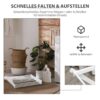HOMCOM Wäscheständer weiß Kunststoff B/H/L: ca. 35x74x144 cm – Bild 2