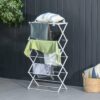 HOMCOM Wäscheständer weiß Kunststoff B/H/L: ca. 35x74x144 cm – Bild 5