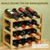 HOMCOM Weinregal natur Bambus B/H/L: ca. 23,5x43x38 cm – Bild 2