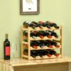 HOMCOM Weinregal natur Bambus B/H/L: ca. 23,5x43x38 cm – Bild 4