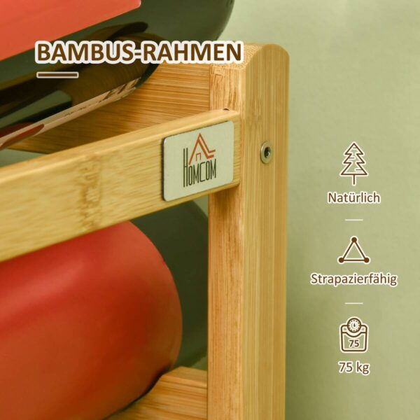 HOMCOM Weinregal natur Bambus B/H/L: ca. 23,5x43x38 cm – Bild 5