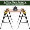 DURHAND Werkbank gelb Edelstahl B/H/L: ca. 49x100x90 cm – Bild 2