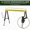 DURHAND Werkbank gelb Edelstahl B/H/L: ca. 49x100x90 cm – Bild 3