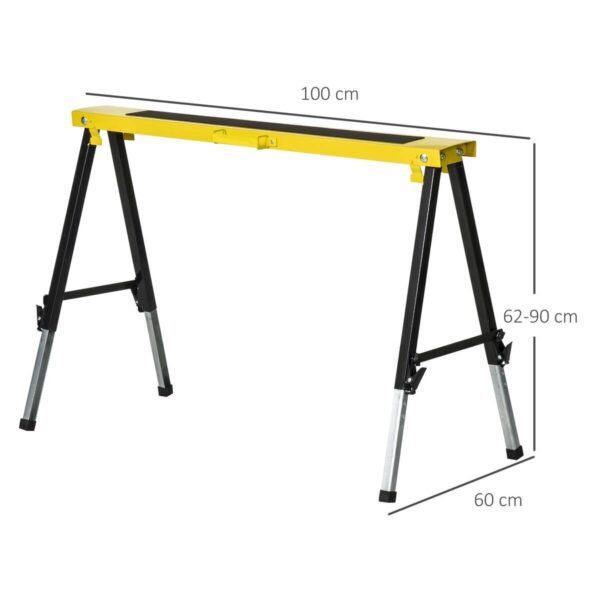 DURHAND Werkbank gelb Edelstahl B/H/L: ca. 49x100x90 cm – Bild 4