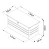 AXI Outdoor Living Gartenbox Miles anthrazit Metall B/H/L: ca. 60x62x132 cm – Bild 2
