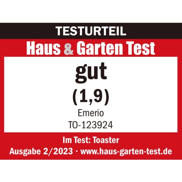 Emerio Toaster TO-123924 silber schwarz Kunststoff Edelstahl B/H/T: ca. 29,5x17,5x15,6 cm Emerio Toaster TO-123924 silber schwarz Kunststoff Edelstahl B/H/T: ca. 29,5x17,5x15,6 cm – Bild 2
