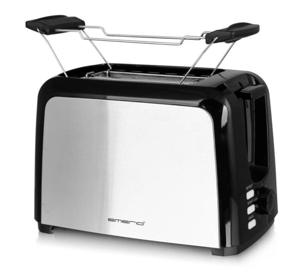 Emerio Toaster TO-123924 silber schwarz Kunststoff Edelstahl B/H/T: ca. 29,5x17,5x15,6 cm Emerio Toaster TO-123924 silber schwarz Kunststoff Edelstahl B/H/T: ca. 29,5x17,5x15,6 cm – Bild 4