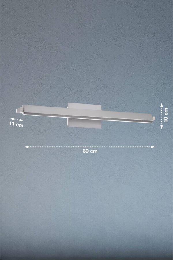 Fischer & Honsel LED-Wandleuchte 30055 weiß nickel matt Acryl Metall B/H/T: ca. 60x10x11 cm 1 Brennstellen – Bild 2