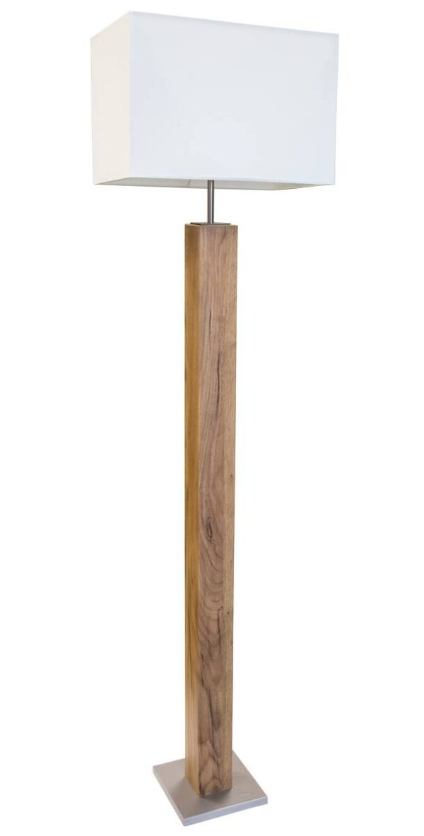 Nowa Stehlampe 41090146 silber natur MDF B/H/T: ca. 40x150x27 cm E27 1 Brennstellen – Bild 2