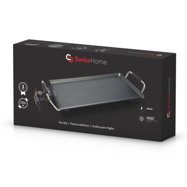 SWISS HOME Grillplatte SH-6629-S schwarz Aluminium B/H/L: ca. 27x11x52,5 cm – Bild 2
