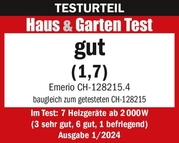 Emerio Konvektor CH-128215.4 schwarz B/H/L: ca. 20x32,8x46,5 cm ca. 2000 W – Bild 4