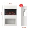 KAMINIO Elektrischer-Kamin HENRI weiß Metall B/H/T: ca. 48x75x21,7 cm ca. 2000 W – Bild 2