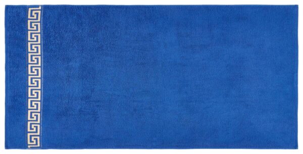 POCOline Duschtuch Mäander blau Baumwolle B/L: ca. 80x160 cm POCOline Duschtuch Mäander blau Baumwolle B/L: ca. 80x160 cm – Bild 2