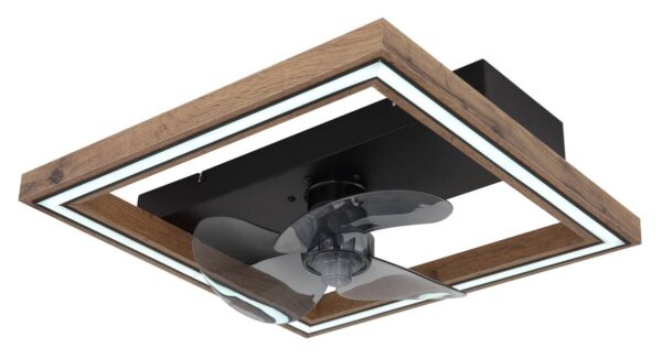 GLOBO Deckenventilator Opal dunkelbraun schwarz B/H/T: ca. 44x13,5x44 cm max. 24 W – Bild 4