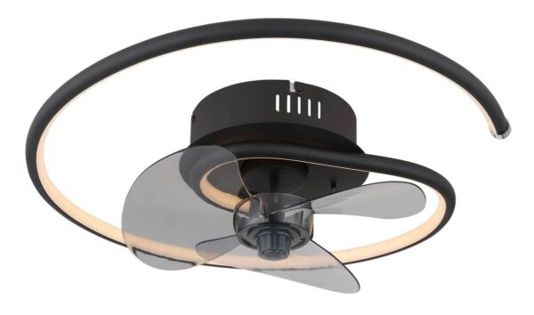 GLOBO Deckenventilator Opal schwarz H/D: ca. 13,9x45 cm max. 30 W – Bild 4