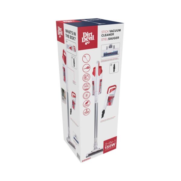 Dirt Devil Hand-/Stielstaubsauger DD9002 weiß rot – Bild 3