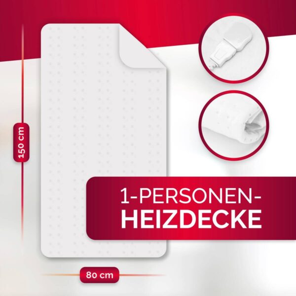 alpina Heizdecke weiß Polyester B/L: ca. 80x150 cm ca. 60 W – Bild 3