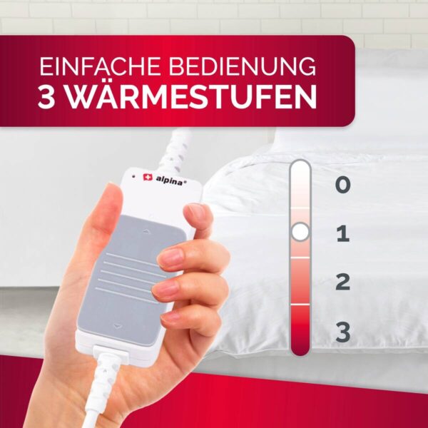 alpina Heizdecke weiß Polyester B/L: ca. 80x150 cm ca. 60 W – Bild 5