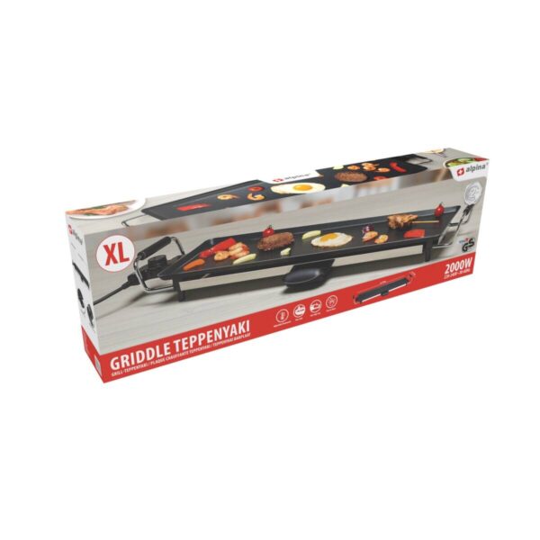 alpina Elektro-Tischgrill schwarz Metall B/L: ca. 70x23 cm – Bild 4