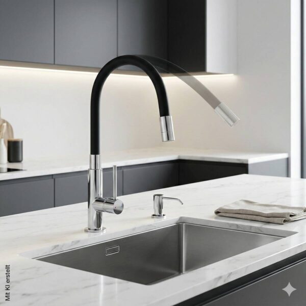 Spültisch-Armatur Milano schwarz – Bild 4