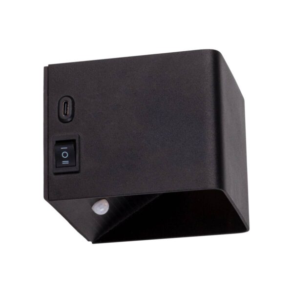 Näve Leuchten LED-Wandleuchte schwarz Metall B/H/T: ca. 10x8x10 cm Näve Leuchten LED-Wandleuchte schwarz Metall B/H/T: ca. 10x8x10 cm – Bild 2