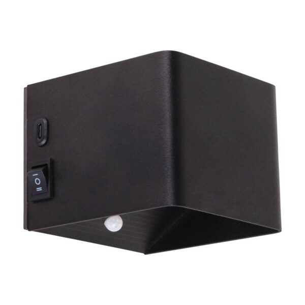 Näve Leuchten LED-Wandleuchte schwarz Metall B/H/T: ca. 10x8x10 cm Näve Leuchten LED-Wandleuchte schwarz Metall B/H/T: ca. 10x8x10 cm – Bild 5