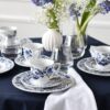 CreaTable Kaffeeservice Flora Zwiebelmuster blau Porzellan 18 tlg. – Bild 3