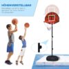 SPORTNOW Basketballständer braun Stahl B/H/L: ca. 38x179x38 cm – Bild 2