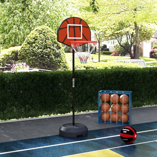 SPORTNOW Basketballständer braun Stahl B/H/L: ca. 38x179x38 cm – Bild 4