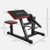 SPORTNOW Beinstrecker schwarz Kunstleder B/H/L: ca. 95x80x105 cm – Bild 3